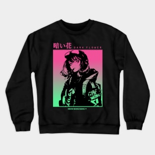 Cyberpunk Aesthetic Vaporwave Anime Manga Girl Japanese Streetwear Crewneck Sweatshirt